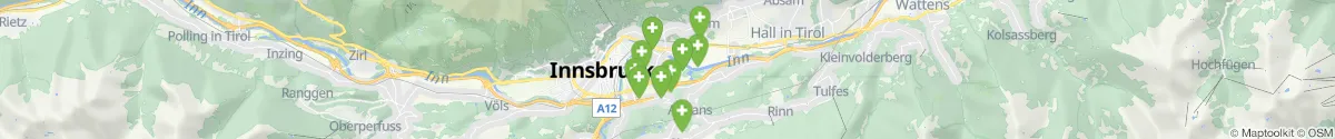 Kartenansicht für Apotheken-Notdienste in der Nähe von Ampass (Innsbruck  (Land), Tirol)